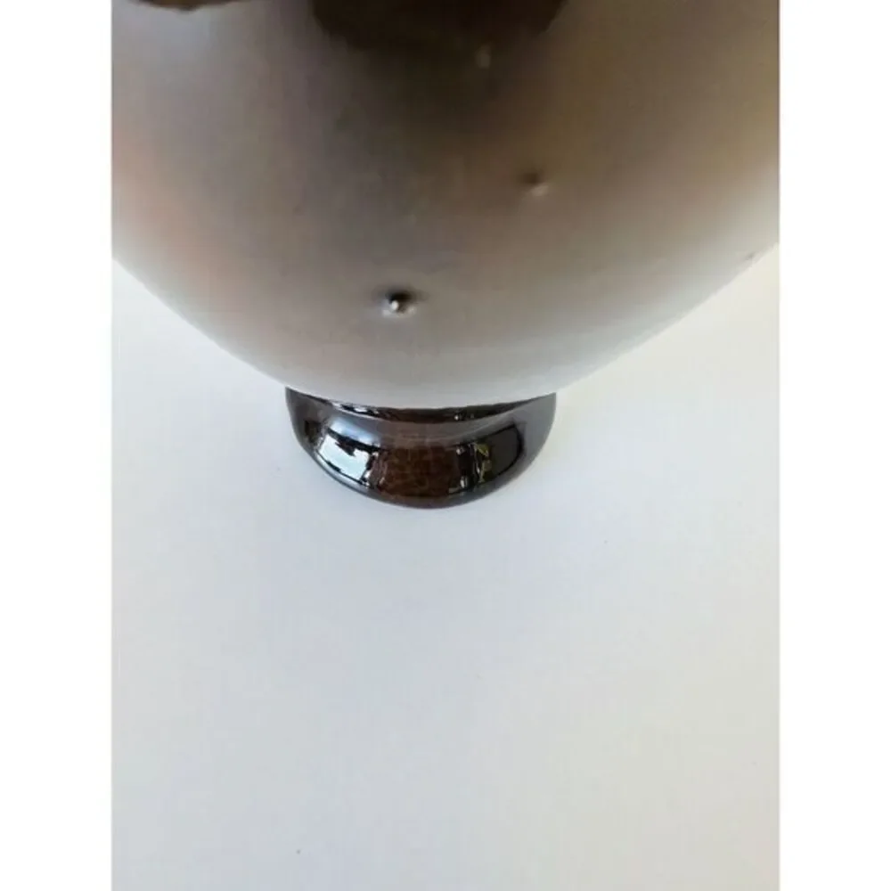 Antique Double Handled Glazed Vase with Floral Design Peters And Reed See Photos